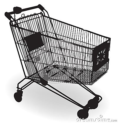 Shopping Cart Silhouette Vector Illustration