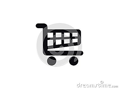 Shopping cart vector icon Vector Illustration