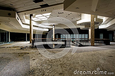 Shopping Center - Abandoned Randall Park Mall - Cleveland, Ohio Stock Photo