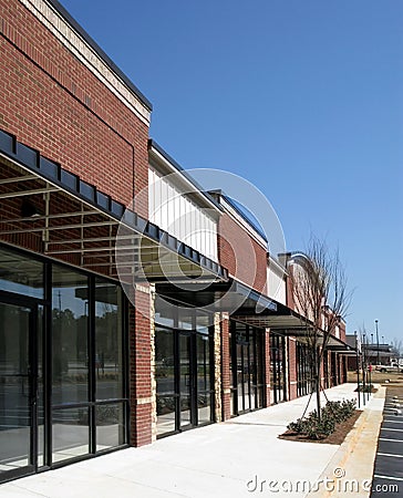 Shopping Center Construction Stock Photo