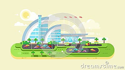 Shopping center mall Vector Illustration