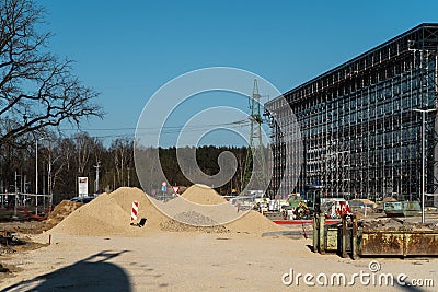 Shopping centre re construction - Additional builing coming soon Editorial Stock Photo