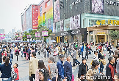 Shopping crowd Editorial Stock Photo