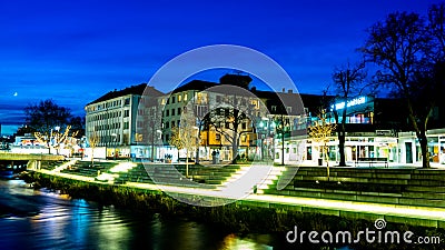 Shopping district of Siegen City Editorial Stock Photo