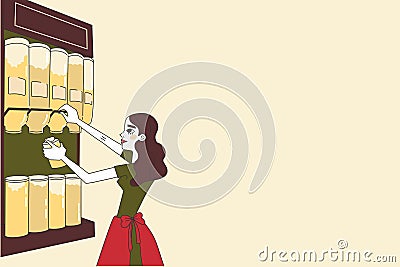 Shopping, ecology, food, consumerism concept Vector Illustration