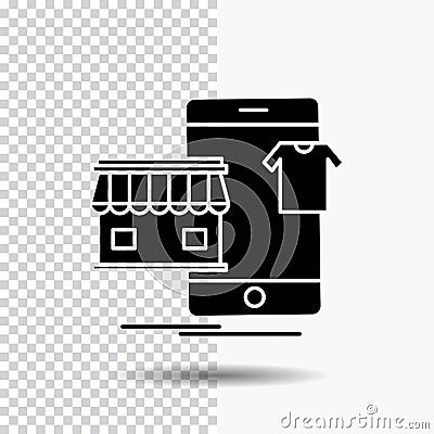 shopping, garments, buy, online, shop Glyph Icon on Transparent Background. Black Icon Vector Illustration