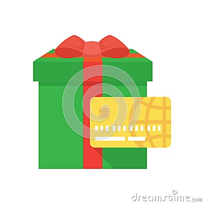 Shopping gift card icon Vector Illustration