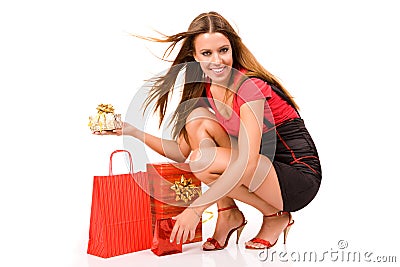 Shopping girl Stock Photo