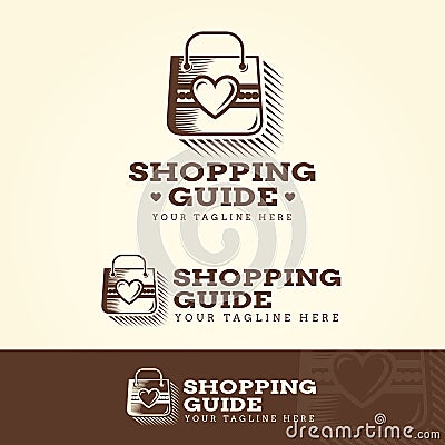 Shopping Guide Logotype Vector Illustration