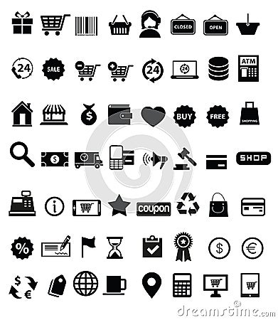 Shopping icon set Vector Illustration