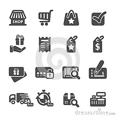 Shopping icon set 6, vector eps10 Vector Illustration