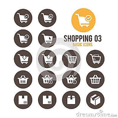 Shopping icon. Vector illustration. Vector Illustration