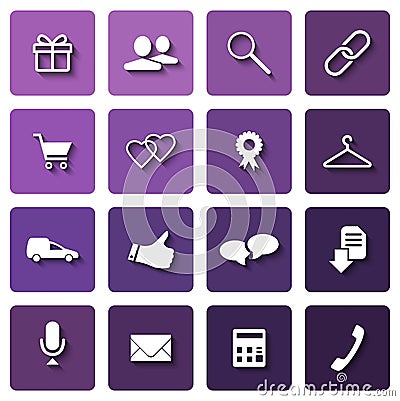 Shopping icons set Vector Illustration