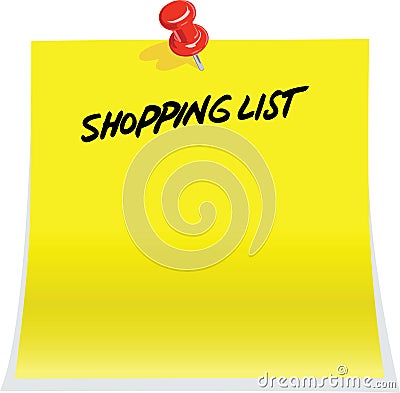Shopping list Vector Illustration