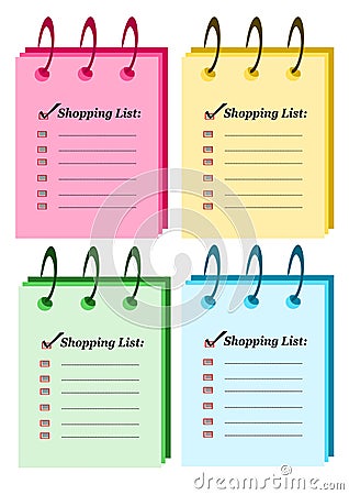 Shopping List Vector Illustration