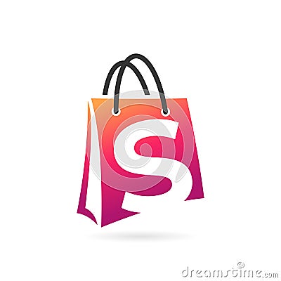shopping logo letter s concept Vector Illustration