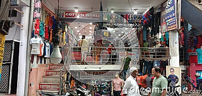 Shopping mall in India kids wear Mens wear ladies wear and fashion shop Editorial Stock Photo