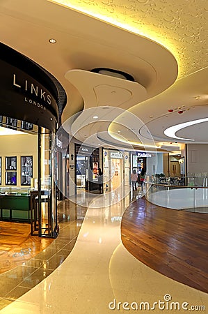 Shopping mall interior Editorial Stock Photo