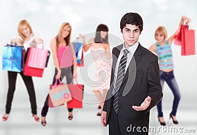 Shopping man Stock Photo