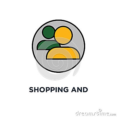 shopping and marketing icon. email promotion, earn points, design concept symbol design, sales increase, loyalty program, discount Vector Illustration