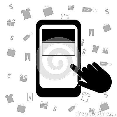 Shopping online concept with shopping background.Black Friday Holiday.Online business.White color and black color background. Vector Illustration