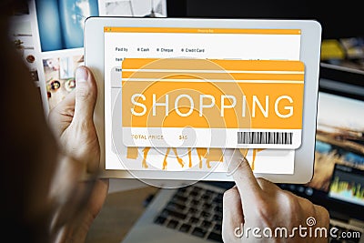 Shopping Online Sale Shopper Shopaholics Concept Stock Photo