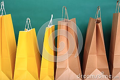 Shopping paper gift bags Stock Photo