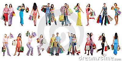 Shopping people Stock Photo