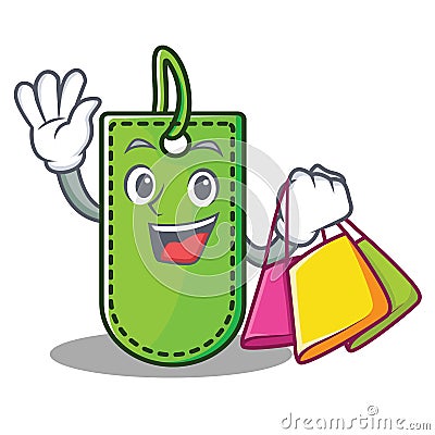 Shopping price tag character cartoon Vector Illustration