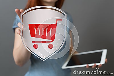 A shopping protection Stock Photo