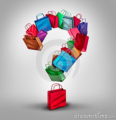 Shopping Question Stock Photo