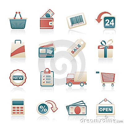 Shopping and retail icons Vector Illustration