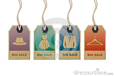 Shopping sale tags Stock Photo