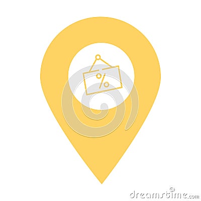 Shopping store location map pin icon. Element of map point for mobile concept and web apps. Icon for website design and developmen Stock Photo