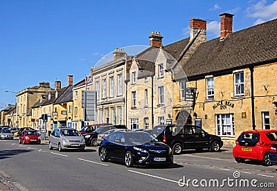 Shopping Street, Moreton-in-Marsh. Editorial Stock Photo