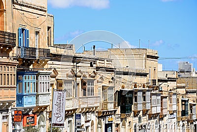 Shopping Street, Victoria, Gozo. Editorial Stock Photo