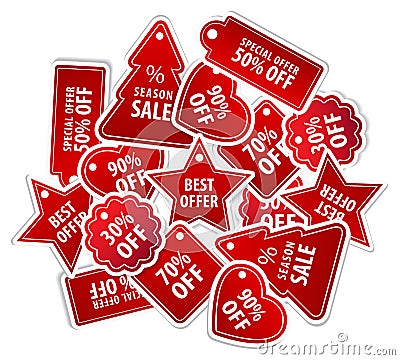 Shopping Tag Labels Vector Illustration