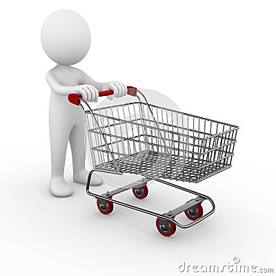 Shopping trolley Stock Photo