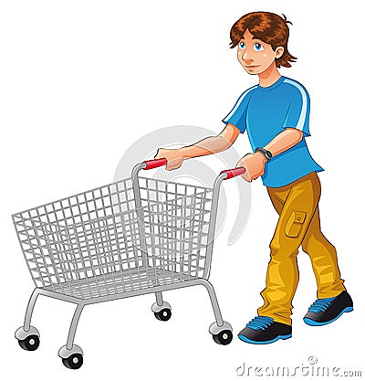 Shopping trolley Vector Illustration