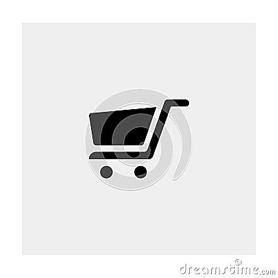 Shopping trolley icon. Gray background. Vector illustration. Vector Illustration