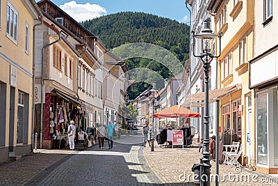 Shoppingstreet in Friedrichroda - Thuringia Editorial Stock Photo