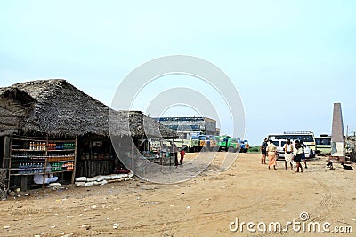 Shops at Dhanushkodi Editorial Stock Photo