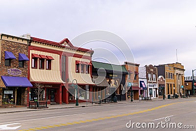 Shops on main street Rochester Michigan Editorial Stock Photo