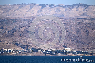 Shore of the Dead Sea - the sea of Sodom Stock Photo