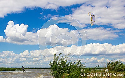 On the shore of the lake in the city of Kokshetau city in Kazakhstan Stock Photo