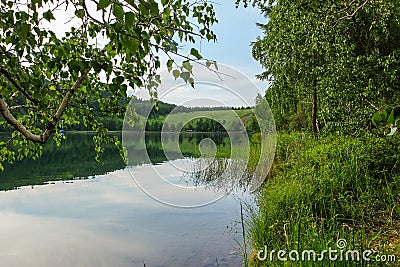 The shore of the lake Stock Photo