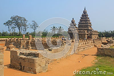 Shore temple in Mahabalipuram, India Editorial Stock Photo