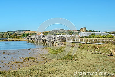 Shoreham rebuilt footbridge Stock Photo