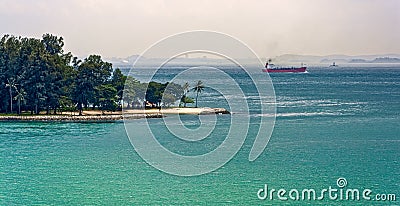 Shores of Subar Darat Island, Singapore Stock Photo