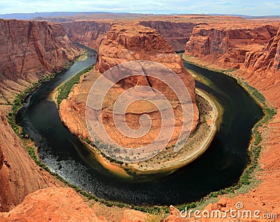 Horseshoe Bend of the Colorado River near Page, Arizona, USA Stock Photo